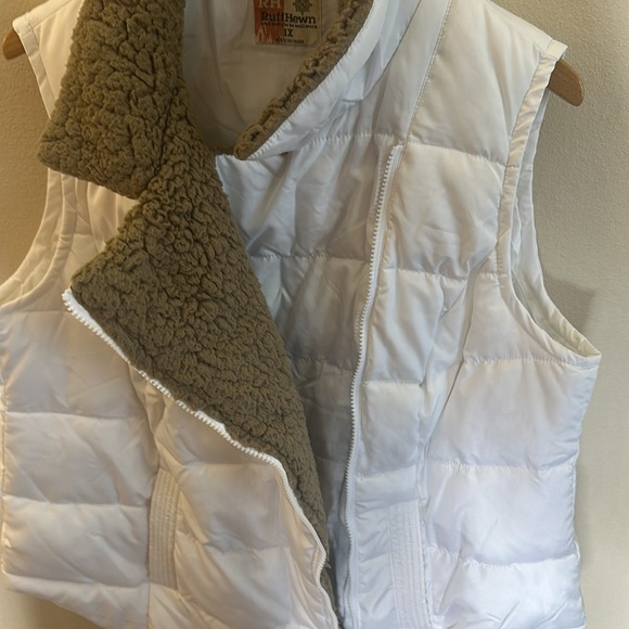RuffHewn Puffer Vest White Womens Size 1X Side Zipper Closure With Hidden Snaps - Picture 7 of 15